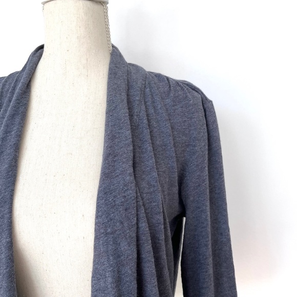 Threads by Saks Fifth Ave Gray Cotton Cardigan with Pockets - Picture 3 of 7